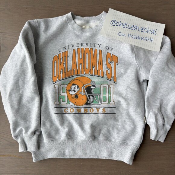 90s Oklahoma State Cowboys Football Sweatshirt Oklahoma State University Shirt - Picture 1 of 2